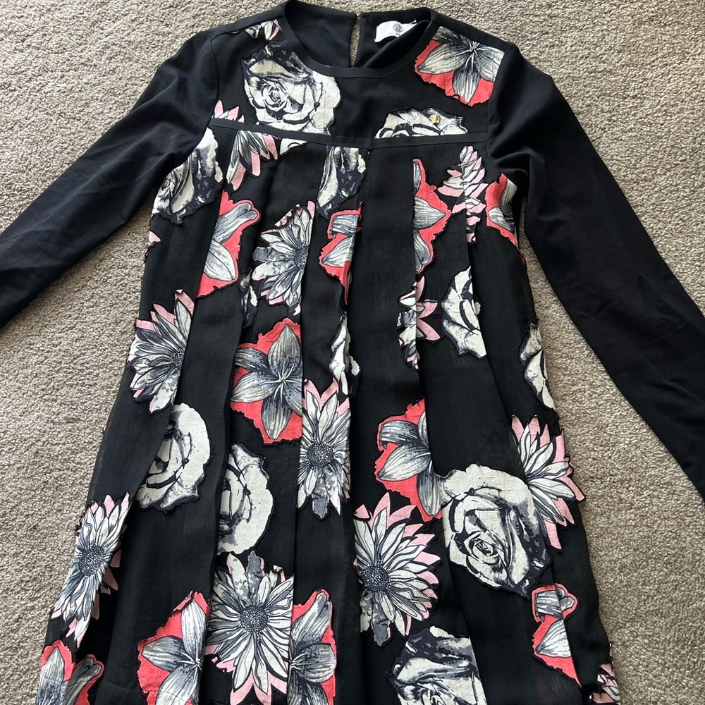 Versace Black and Pink Floral Kids Dress